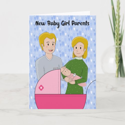 New Baby Girl Congratulations Card