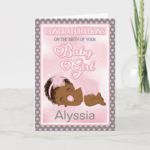 Hello Baby Card Congratulations Baby Black Baby Card New Baby African American Baby Baby Congratulations Baby Girl Card Baby Boy Card