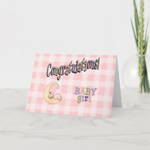New Baby Girl Congratulations Greeting Card
