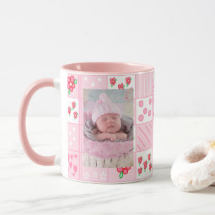 New Baby Girl Customized Photo Coffee Mug