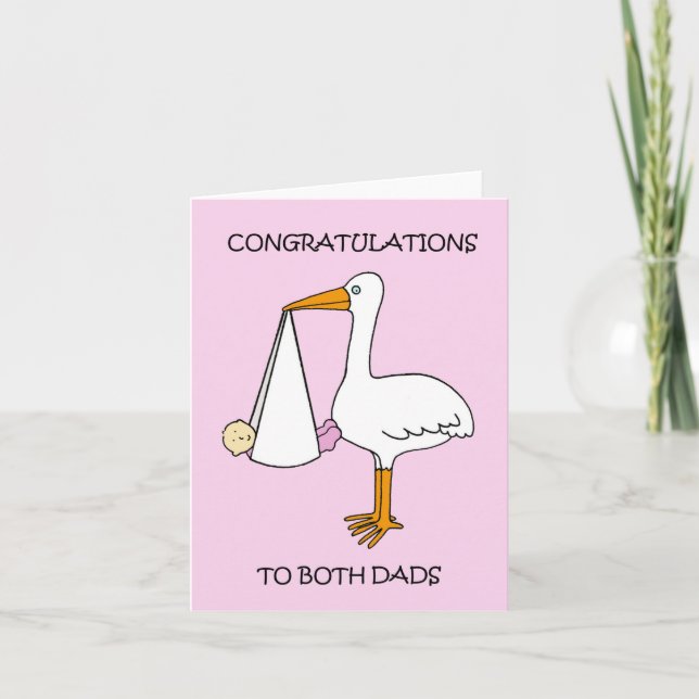 New Baby Girl for Male Couple Card (Front)