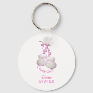 New Baby Girl Keychain