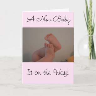 New Baby Girl on the Way Congratulations Card