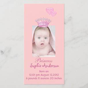new baby girl photo modern Birth Announcement