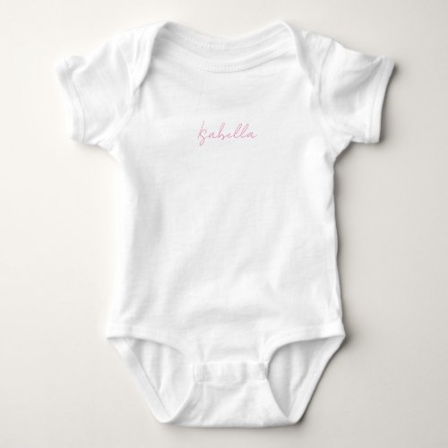 New Baby Girl Pink Name White Sweet Newborn Baby Bodysuit