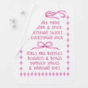 New Baby Girl poem Blanket