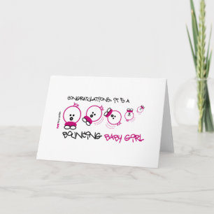 NEW BABY GIRL ROUNDIE CARD