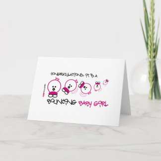 NEW BABY GIRL ROUNDIE CARD