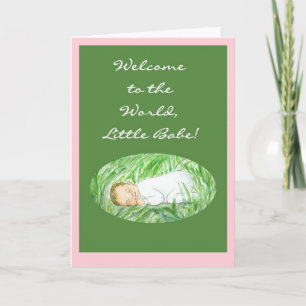 New Baby Girl  Welcome Card