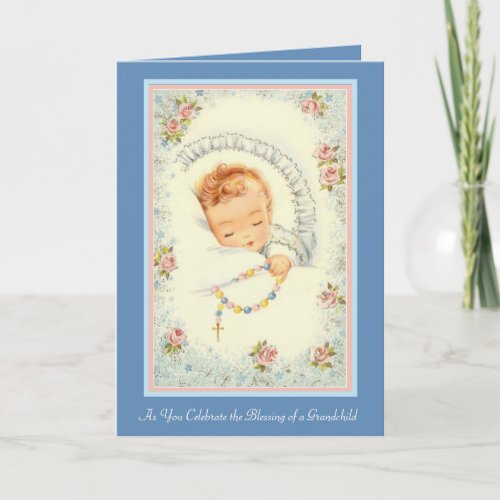 New Baby Grandchild Religious Grandparents Card