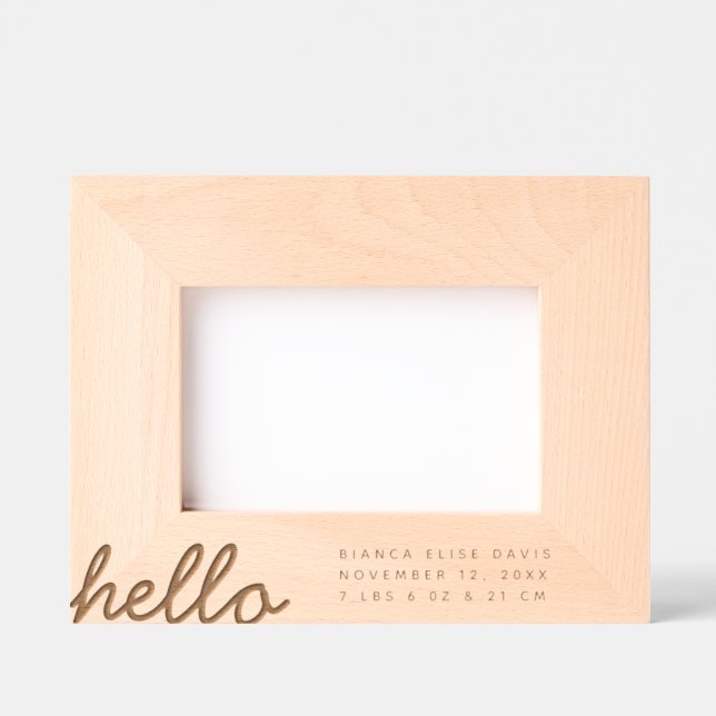 New Baby Info Photo Keepsake Engraved Frames (Front)