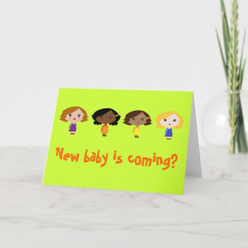 New baby is coming announcement