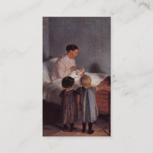New baby little brother painting Dutch art Ancher Business Cards