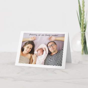 New Baby Make Your Own Photo Announcement by Rebecca_Reeder at Zazzle