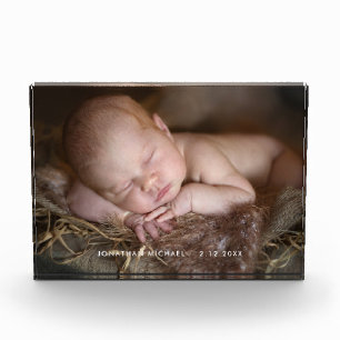 New Baby Modern Acrylic Photo Block