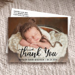 New Baby Modern Thank You Blk Postcard<br><div class="desc">Thank You New Baby Modern Postcard</div>