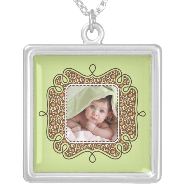 New Baby Necklace Trendy Leopard Print Photo (Front)