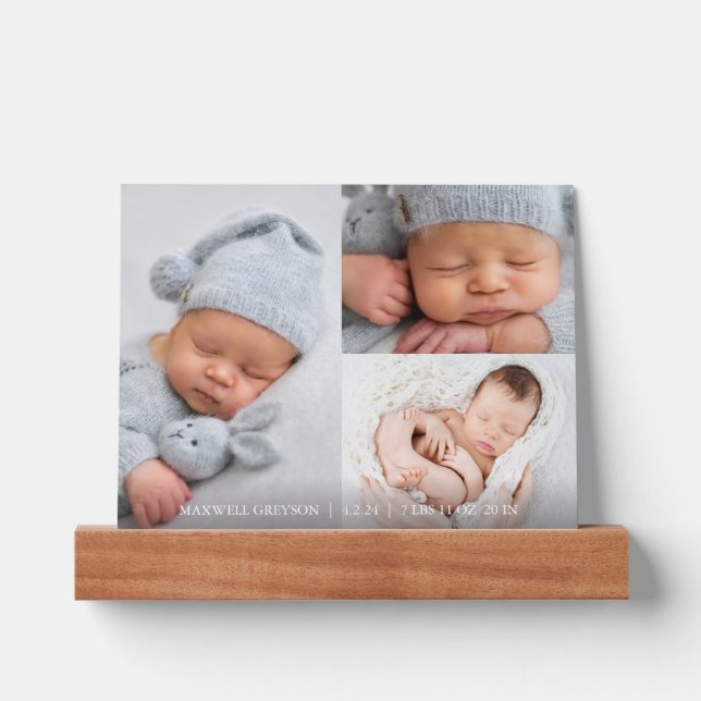 New Baby Nursery Photo Display Collage Picture Ledge (Front)