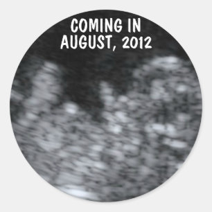 New Baby On The Way Classic Round Sticker