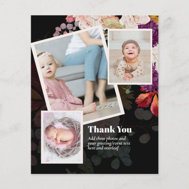 New Baby Photo Thank You Cards Modern Budget Flyer (Front)