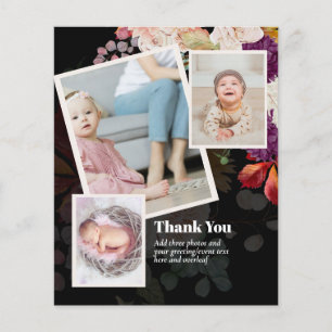 New Baby Photo Thank You Cards Modern Budget Flyer