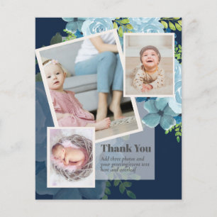 New Baby Photo Thank You Cards Modern Budget Flyer