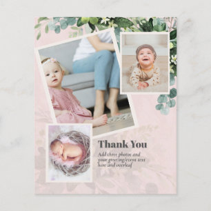 New Baby Photo Thank You Cards Modern Budget Flyer