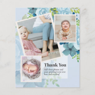 New Baby Photo Thank You Cards Modern Budget Flyer