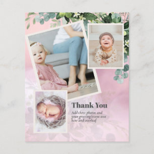 New Baby Photo Thank You Cards Modern Budget Flyer
