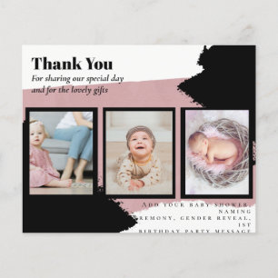 New Baby Photo Thank You Cards Modern Budget Flyer