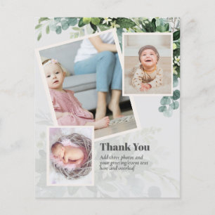 New Baby Photo Thank You Cards Modern Budget Flyer