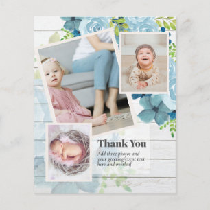 New Baby Photo Thank You Cards Modern Budget Flyer