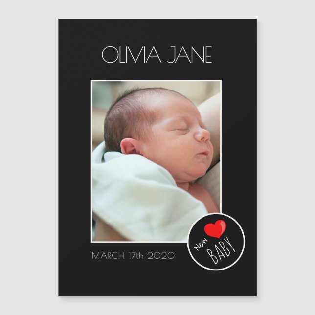 New Baby Photograph Frame - Custom Photo (Front)