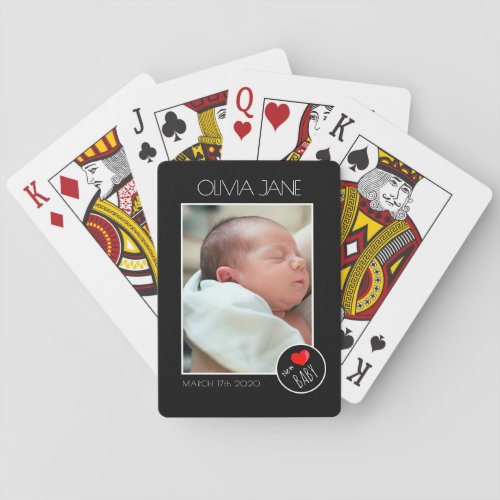 New Baby Photograph Frame _ Custom Photo Playing Cards