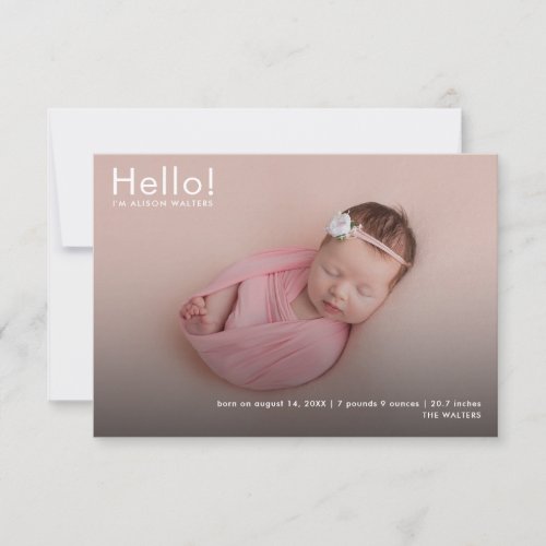 New Baby Photos Name and Stats Birth Announcement