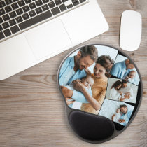 New Baby Picture 4 Photo Collage Gel Mouse Pad
