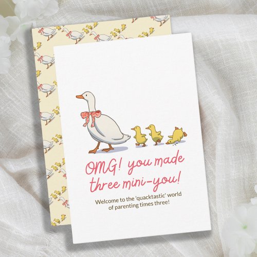 New Baby Playful Ducky Pun Congratulations Card