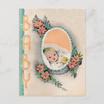 New Baby Postcard by Vintage_Gifts at Zazzle