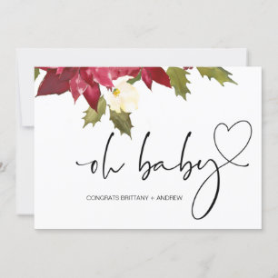 New Baby Pregnancy Congrats Oh Baby Christmas Card