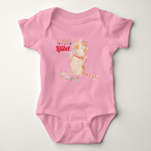 New Baby Princess Lilibet Cute Kitten Named Baby B Baby Bodysuit