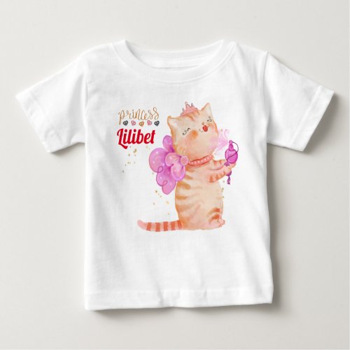 New Baby Princess Lilibet Cute Kitten Named Baby B Baby T_Shirt