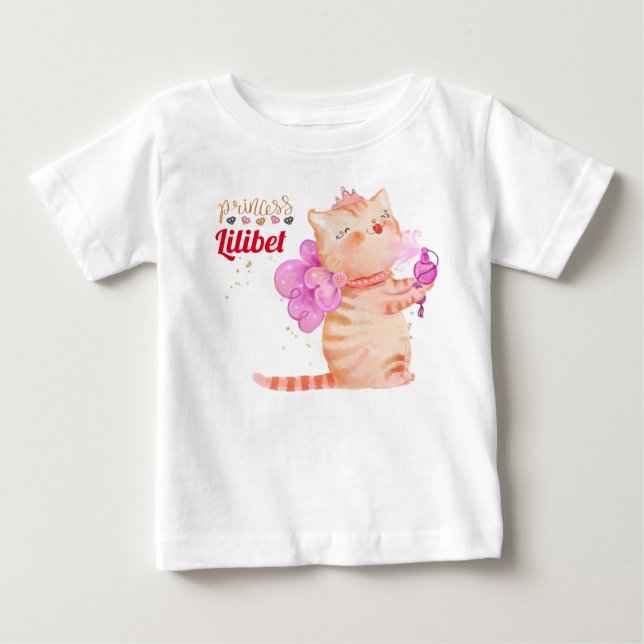 New Baby Princess Lilibet Cute Kitten Named Baby B Baby T-Shirt (Front)