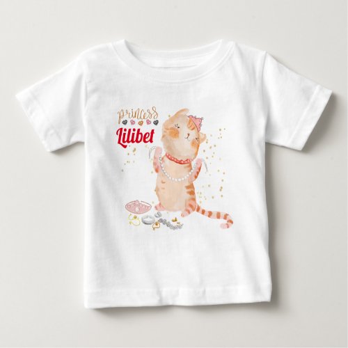 New Baby Princess Lilibet Cute Kitten Named Baby Baby T_Shirt