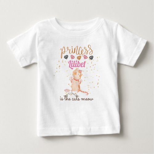 New Baby Princess Lilibet Cute Kitten Named Baby Baby T_Shirt