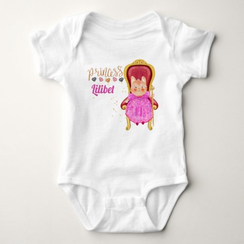 New Baby Princess Lilibet Cute Kitten Named  Baby Bodysuit