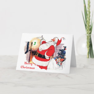 New baby Santa announcement Christmas card