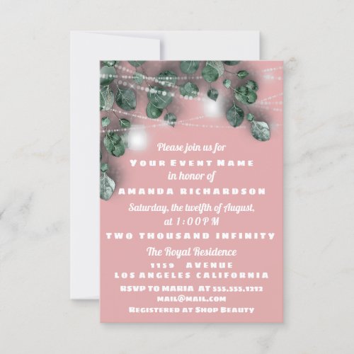 New Baby SHOWER Feet Glitter Silver Girl Boy Rose Invitation