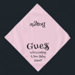 New Baby Sister Gender Reveal Pink Pet Bandana<br><div class="desc">Pink bandana, with cute, funny, text announcement... .Guess Who's Getting A New Baby Sister? Because your pet is part of the family too! Perfect for your announcing a new pet or baby! Also perfect for gender reveal! The background color is customizable to any color you desire, as are the font...</div>