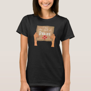 New Baby Smell Infant Pregnancy Announcement Mom D T-Shirt