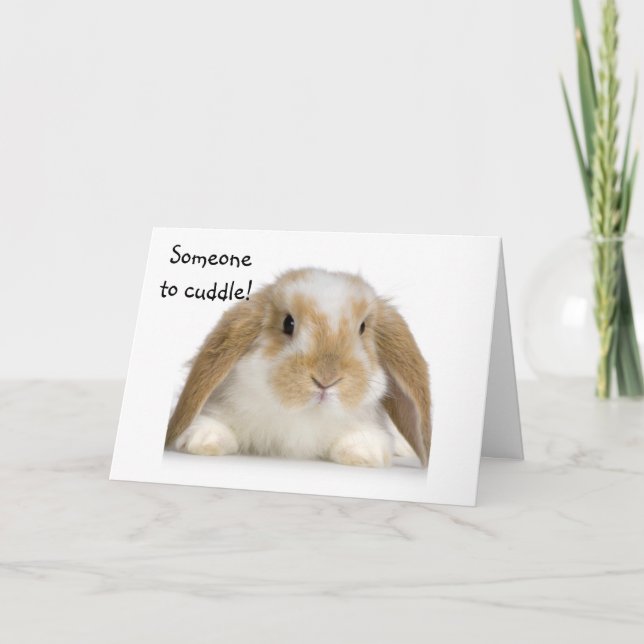 NEW BABY=SOMEONE TO CUDDLE/LOVE CARD (Front)